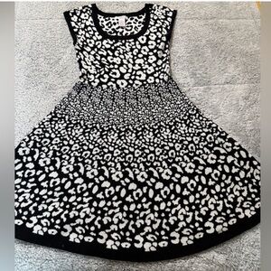 Black and White Leopard Print Dress